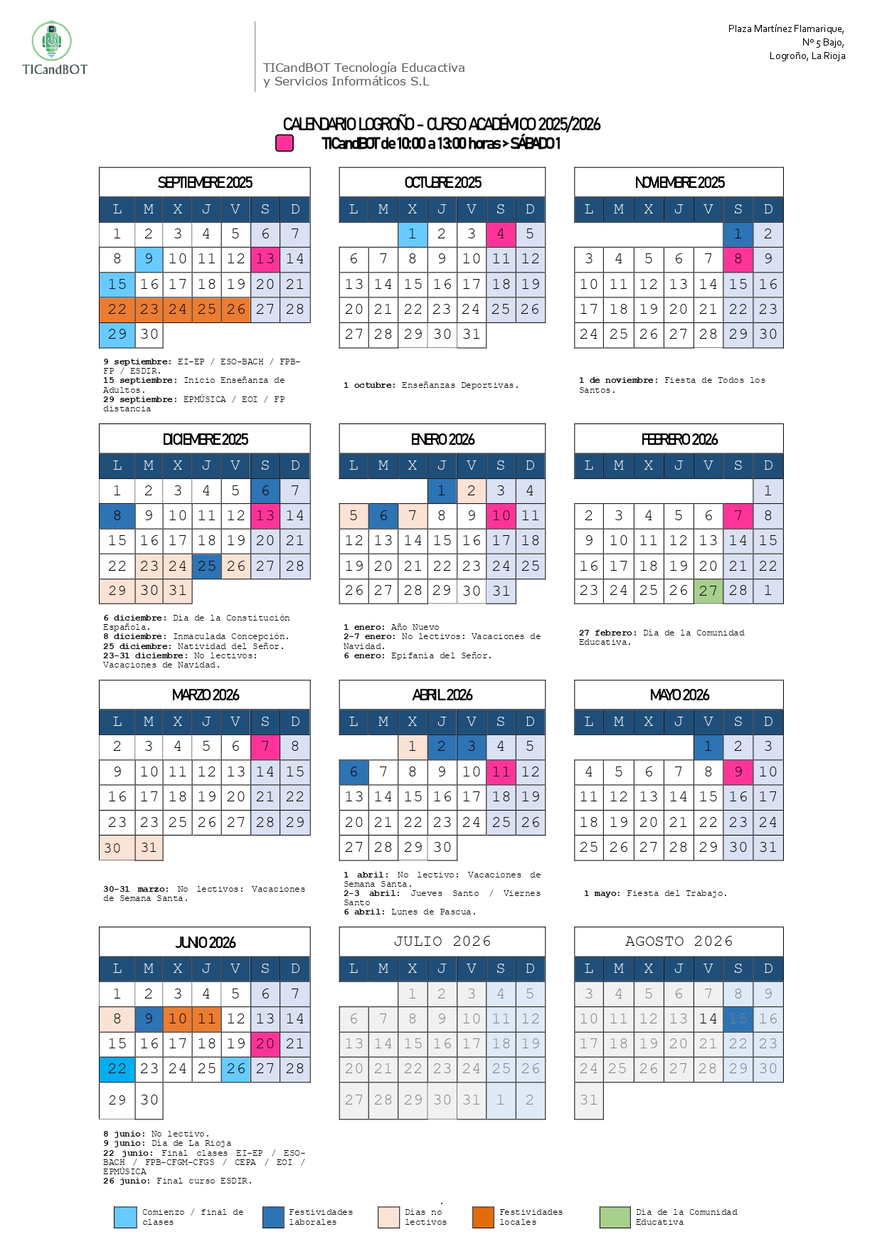 calend sabado1 25 26foto