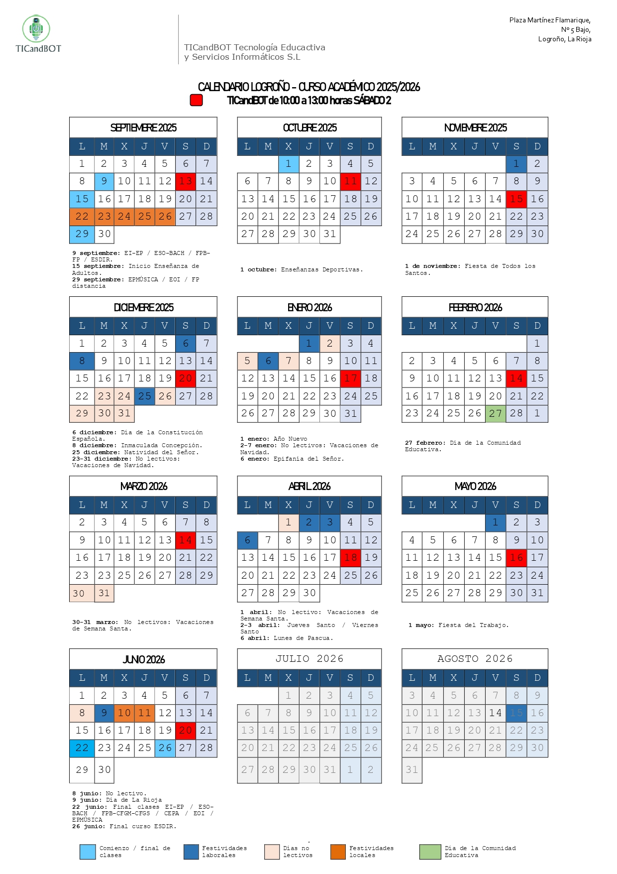 calend sabado2 25 26foto